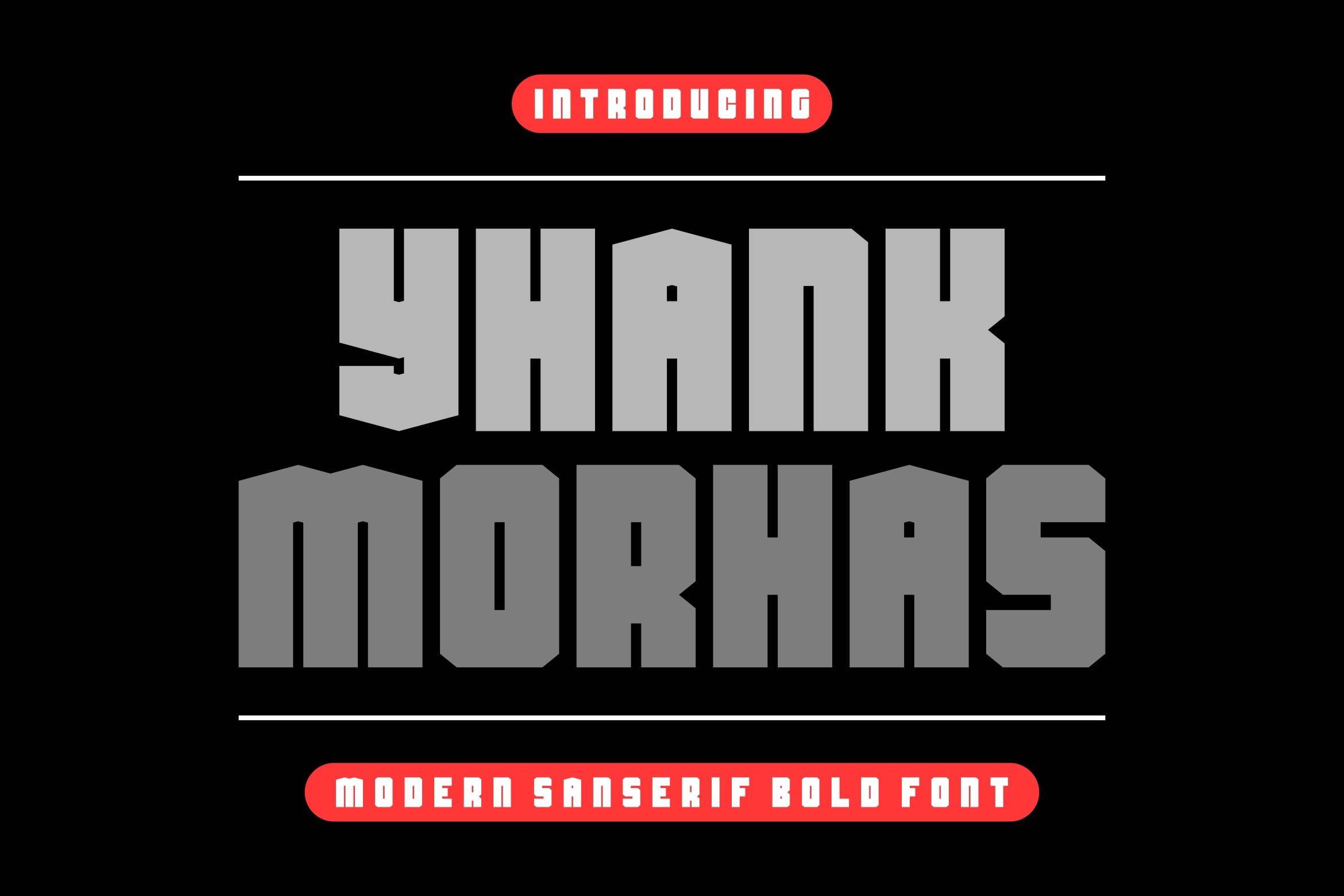Ejemplo de fuente Yhank Morhas Bold